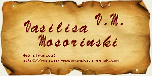 Vasilisa Mošorinski vizit kartica